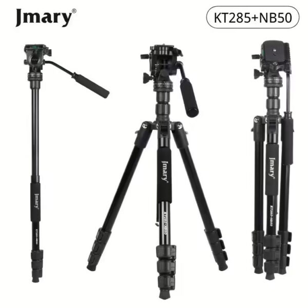 Jmary KT285 and NB50 Professional Video Tripod , Fluid Head For Camera