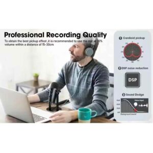 Jmary MC PW10 USB Microphone Condenser Podcast Microphone For Computer or Recordings