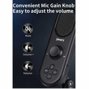 Jmary MC PW7 USB Microphone Condenser Computer Mic, Plug and Play Gaming Mic