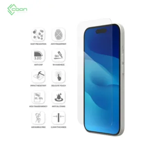 COON For iPhone 15 Pro Max High Transparency Tempered Glass Screen Protector