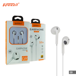 Frezzil G9 3.5 MM Jack Earphone With Comfortable Earpiece and Flexible Soft Wire