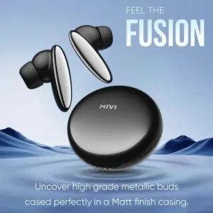 Mivi DuoPods N6, TWS Earbuds with AI Noise Cancellation ,IPX4 Water Resistant, 13mm Electroplated Drivers