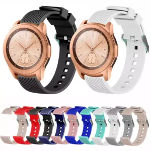 20 mm Vertical Grain Silicone Watch Strap For Samsung Galaxy Watches