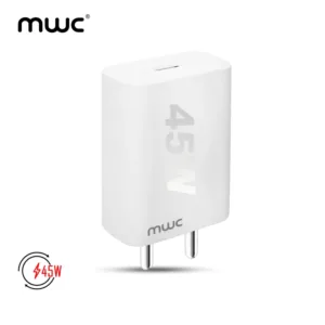 MWC USB-A 45W Flash Charging Travel Adapter | MUA45W | Compatible with All Brands | USB-A Port - White