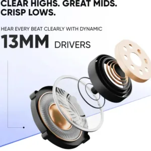 Mivi DuoPods K4 TWS,13mm Drive, Rich Bass,50H Playtime,AI ENC,Low Latency,Type C,5.3 BT