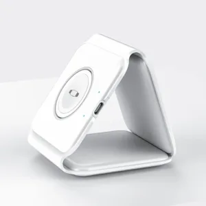 WiWU M6 Foldable 3 in 1 Wireless MagSafe Charger Fast Charging For iPhone