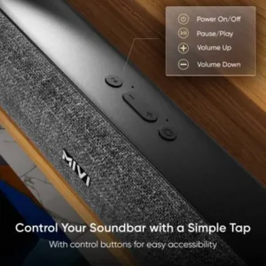 Mivi Fort S48 Soundbar With Subwoofer | 48W | 2.1 Channel | BT V5.3 | Rich Bass |