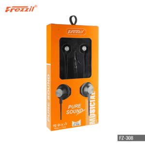 Frezzil FZ-308 3.5mm Jack Earphone Wired Headset Super Bass Sound Headphone Earbud with Mic for Mobile Phone