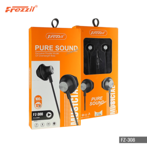 Frezzil FZ-308 3.5mm Jack Earphone Wired Headset Super Bass Sound Headphone Earbud with Mic for Mobile Phone