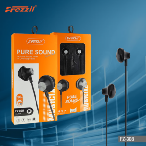 Frezzil FZ-308 3.5mm Jack Earphone Wired Headset Super Bass Sound Headphone Earbud with Mic for Mobile Phone