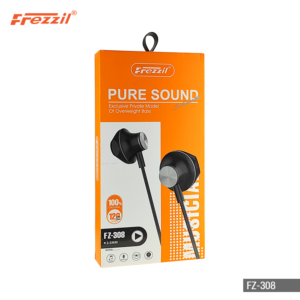 Frezzil FZ-308 3.5mm Jack Earphone Wired Headset Super Bass Sound Headphone Earbud with Mic for Mobile Phone