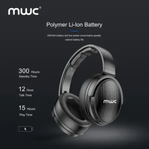 MWC Firo (MH01B) | Bluetooth 5.4 Headphone | HQ Stereo Sound | Standby Time 300H | Play Time 12 Hours | With 3.5mm Audio Jack