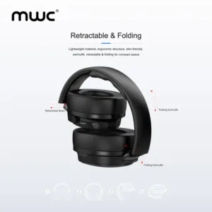 MWC Firo (MH01B) | Bluetooth 5.4 Headphone | HQ Stereo Sound | Standby Time 300H | Play Time 12 Hours | With 3.5mm Audio Jack