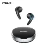 MWC STAR MT1 | Bluetooth 5.4 TWS | Only 6ms Ultra Low Latency | 13mm Driver | Semi In-Ear Gaming Earbuds | Unique & Perfect Design | Mini Size Buds | iPx4 Water Dust & Sweat Resistant | 30Hrs Playback - Black