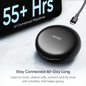 Mivi DuoPods A750 True Wireless Earbuds, Multi Device Connectivity, Metallic Finish, 55+ Hrs Playtime, 13MM Drivers, IPX 4.0