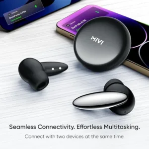 Mivi DuoPods A750 True Wireless Earbuds, Multi Device Connectivity, Metallic Finish, 55+ Hrs Playtime, 13MM Drivers, IPX 4.0