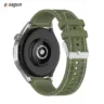 Quick Quick Release 22mm Nylon Fabric Wristband Silicone Watch Strap - Green