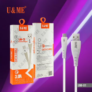 U&ME UM-01 USB To Micro Soft Fexible Durable Data Cable