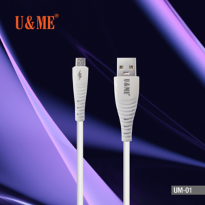 U&ME UM-01 USB To Micro Soft Fexible Durable Data Cable