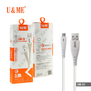 U&ME UM-01 USB To Micro Soft Fexible Durable Data Cable