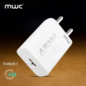 MWC USB-A 45W Flash Charging Travel Adapter | MUA45W | Compatible with All Brands | USB-A Port - White