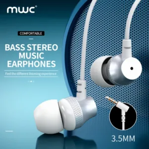 MWC MWE65 | 100% Premium Quality | In-ear Wired Earphone | 10mm Dynamic Speaker | Master Level Tones | Stereo Surround Sound |1.2m TPE Cable | 3.5mm Audio Pin | Deep & Clean Bass | 6 month Warranty