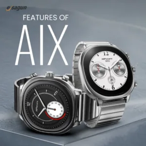 HiFuture AIX Smartwatch | 1.43 Inch Amoled Display | 1 ATM Water Resistant | 10 Days Battery Life | AI Enhanced Health Monitoring