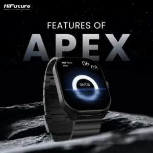 HiFuture Apex Smart Watch | Stainless Steel | Wireless Calling | 2.04 Inch Amoled Display | IP68 Water Resistant | 7 Days Battery Life