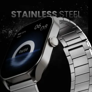 HiFuture Apex Smart Watch | Stainless Steel | Wireless Calling | 2.04 Inch Amoled Display | IP68 Water Resistant | 7 Days Battery Life