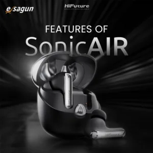 HiFuture SonicAir Earbuds | 4MIC ENC | Up to 35 Hours of playtime | Wireless 5.3 | 10MM Drive | Soft Bass | Comfort Fit