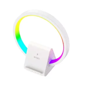 Wiwu 2 in 1 Wireless charger speaker | Led Wireless Recharchable Speaker| Multifunctional Desk Lamp