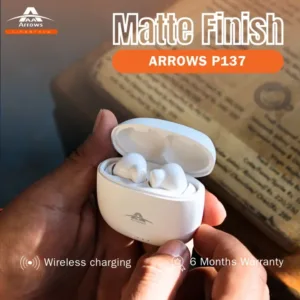 ARROWS P137 Extra Bass Wireless Earbuds With ENC For Clear Sound | Ultra low Latency 45ms | 20Hrs Talk Time | Environmental Noise Cancellation With Tap Operation | 6 Months Warranty