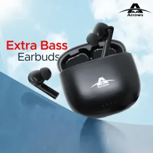 ARROWS P137 Extra Bass Wireless Earbuds With ENC For Clear Sound | Ultra low Latency 45ms | 20Hrs Talk Time | Environmental Noise Cancellation With Tap Operation | 6 Months Warranty