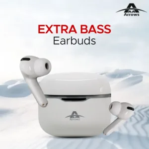 ARROWS P78 Max Extra Bass Wireless Bluetooth Earbuds With ENC | 16 Hours talk time | 13 mm drive | Call Noise Reduction | Bluetooth 5.2 | 6 Months Warranty