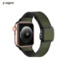 For Apple Watch 49mm 44mm 45mm 42mm Silicone Leather Bracelet Quick Replacement Magnetic Buckle Fashion Strap - Green