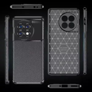 For OnePlus Ace 2 5G/11R Carbon Fiber Texture Shockproof TPU Phone Case