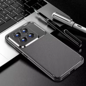 For Xiaomi 14 Pro Carbon Fiber Texture Shockproof TPU Phone Case