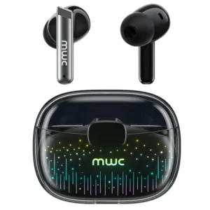 MWC EarPods Pro (MT999) | Bluetooth 5.4 Premium TWS | ANC & ENC (4 mics) | 10mm Driver | RGB Light | 10ms Ultra Low Latency | iPx6 Water Resistance | 40Hours Playtime