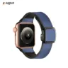 For Apple Watch 49mm 44mm 45mm 42mm Silicone Leather Bracelet Quick Replacement Magnetic Buckle Fashion Strap - Blue