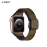 For Apple Watch 49mm 44mm 45mm 42mm Silicone Leather Bracelet Quick Replacement Magnetic Buckle Fashion Strap - Brown