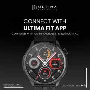 Ultima Watch Circle 2.0 Smartwatch |In-build ChatGPT | 3ATM Waterproof | 1.43 TRU AMOLED Display | 2.5D Curved Glass | 100+ Sports Modes | BT Calling | Super Slim with Premium Zinc Alloy Frame Smart Watch