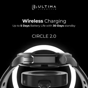 Ultima Watch Circle 2.0 Smartwatch |In-build ChatGPT | 3ATM Waterproof | 1.43 TRU AMOLED Display | 2.5D Curved Glass | 100+ Sports Modes | BT Calling | Super Slim with Premium Zinc Alloy Frame Smart Watch