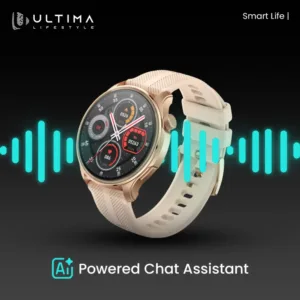 Ultima Watch Circle 2.0 Smartwatch |In-build ChatGPT | 3ATM Waterproof | 1.43 TRU AMOLED Display | 2.5D Curved Glass | 100+ Sports Modes | BT Calling | Super Slim with Premium Zinc Alloy Frame Smart Watch