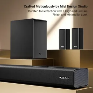 Mivi Fort S660 With Dolby Audio, 2 Satellite Speakers, Surround Sound 660 W Bluetooth Soundbar (Black, 5.1 Channel)