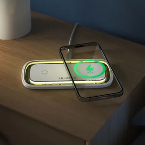 BWOO WL-33  2-in-1 30W Transparent Wireless Charger With Night Light