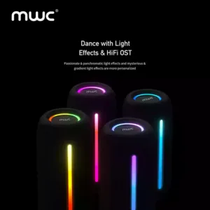 MWC Wonder Boom Pro MS02 | Bluetooth 5.4 20W Speaker | Premium Quality | TWS Function | Magic RGB Light | IPx6 Water Resistance | 8H Playtime | 1 Year Warranty|