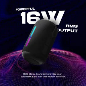 Ultima Marvel 16W RMS Bluetooth Speaker with Ultima Supreme Sound | 12Hours Playtime | 50MM Driver Size | Surround Sound | Dynamic RGB LED Lights | IPX5 Rated speaker