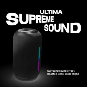 Ultima Marvel 16W RMS Bluetooth Speaker with Ultima Supreme Sound | 12Hours Playtime | 50MM Driver Size | Surround Sound | Dynamic RGB LED Lights | IPX5 Rated speaker