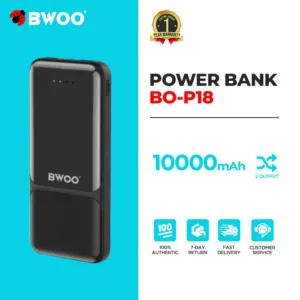 BWOO BO P18 Fast Charg Dual USB Port 10000 mAh Power Bank Backup Charger