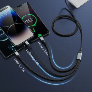 BWOO X274  3-in-1 3A Multi USB Charging Cable For Phone